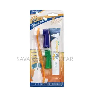4 in 1 Cat Dog Toothpaste and Toothbrush Set for Pet Vanilla