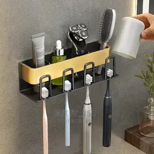 Punch Free Wall Mounted Toothbrush Holder