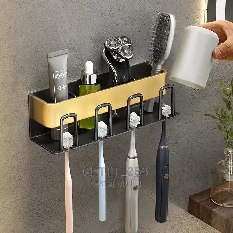 Punch Free Wall Mounted Toothbrush Holder