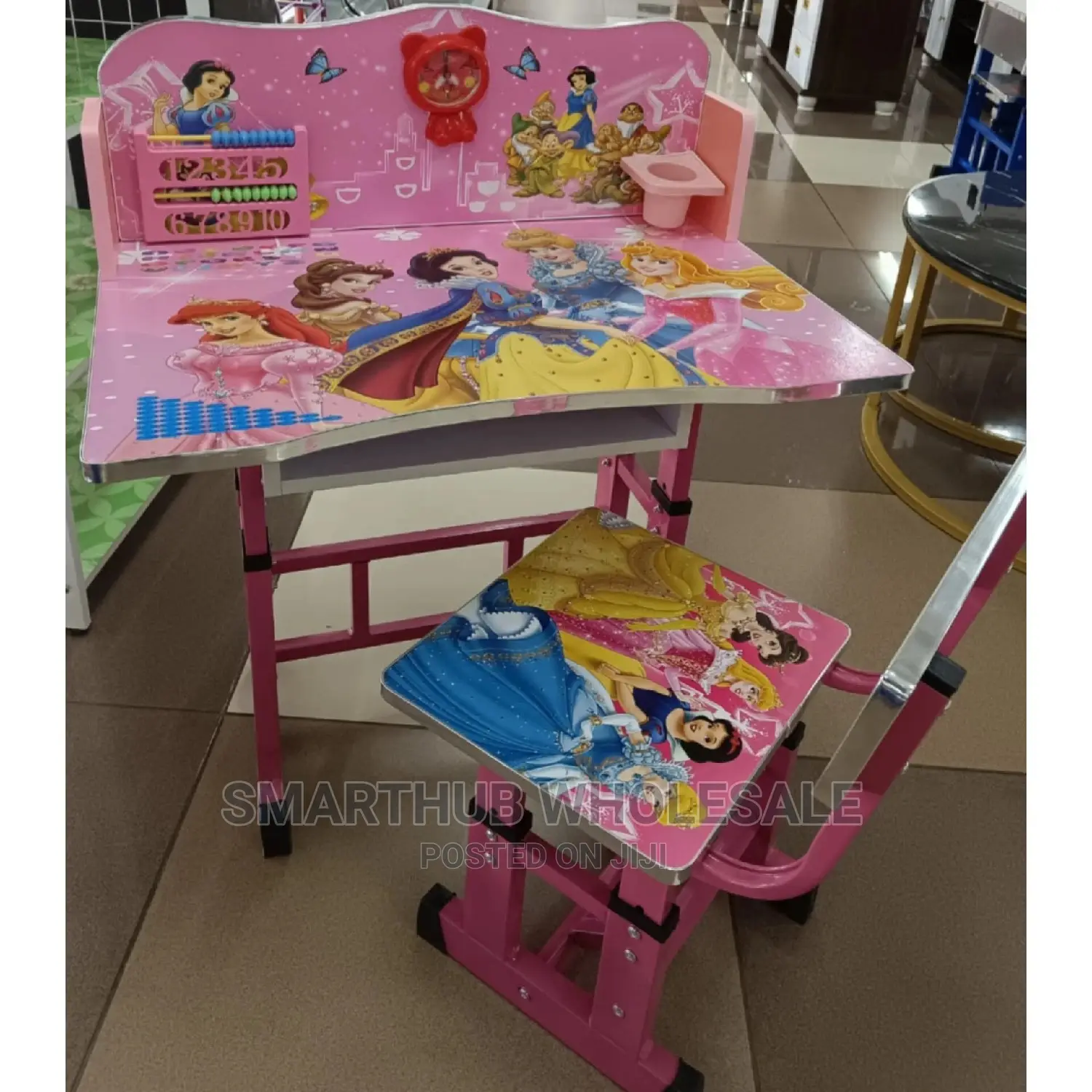Adjustable Kids Studying Table Pink