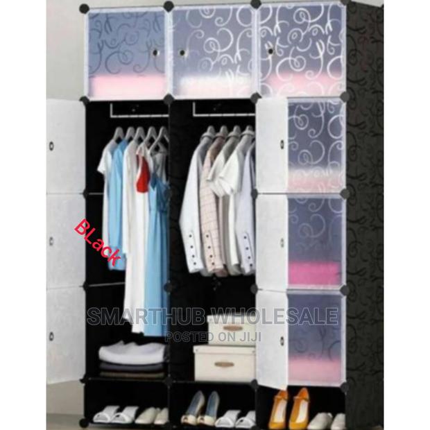 Plastic Wardrobe Black - main view
