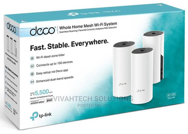 Tp-Link Deco M4 Ac1200 Whole Home Mesh Wi-Fi System (3 Pack) - main view