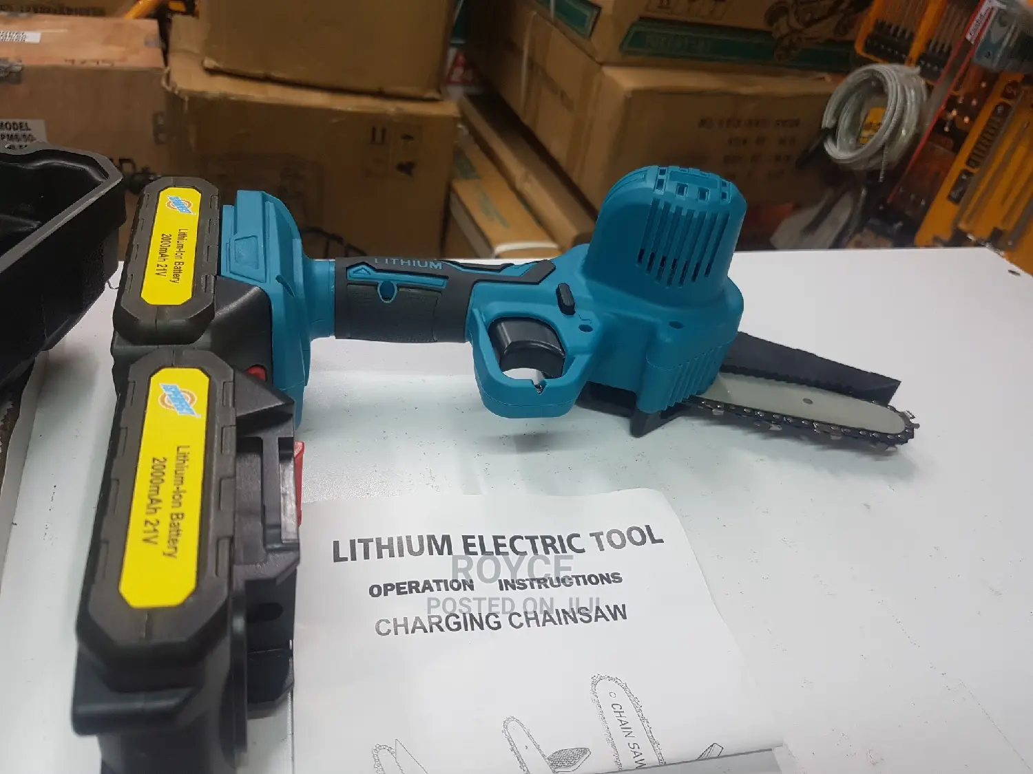 4 Inch Mini Electric Cordless Power Chain Saw