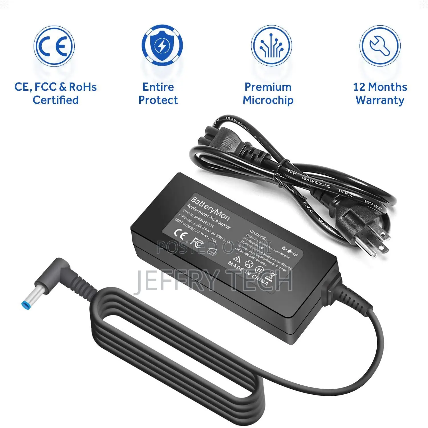 19.5V Laptop Charger AC Adapter for HP Stream 14-Cb011wm 5LH