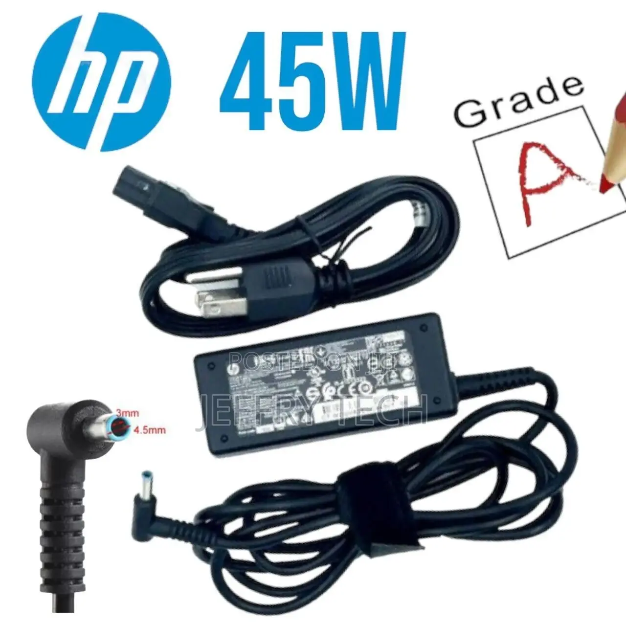 HP 45W Blue Tip Charger Ac Adapter HP Envy X2 13 15 17 M6 X