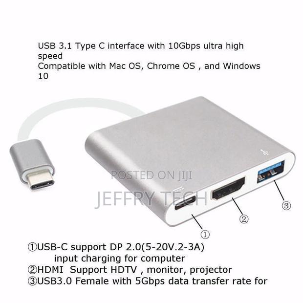 USB-C HUB Digital AV Multi Port Adapter USB 3.1 Type-C to 1 - thumbnail 3