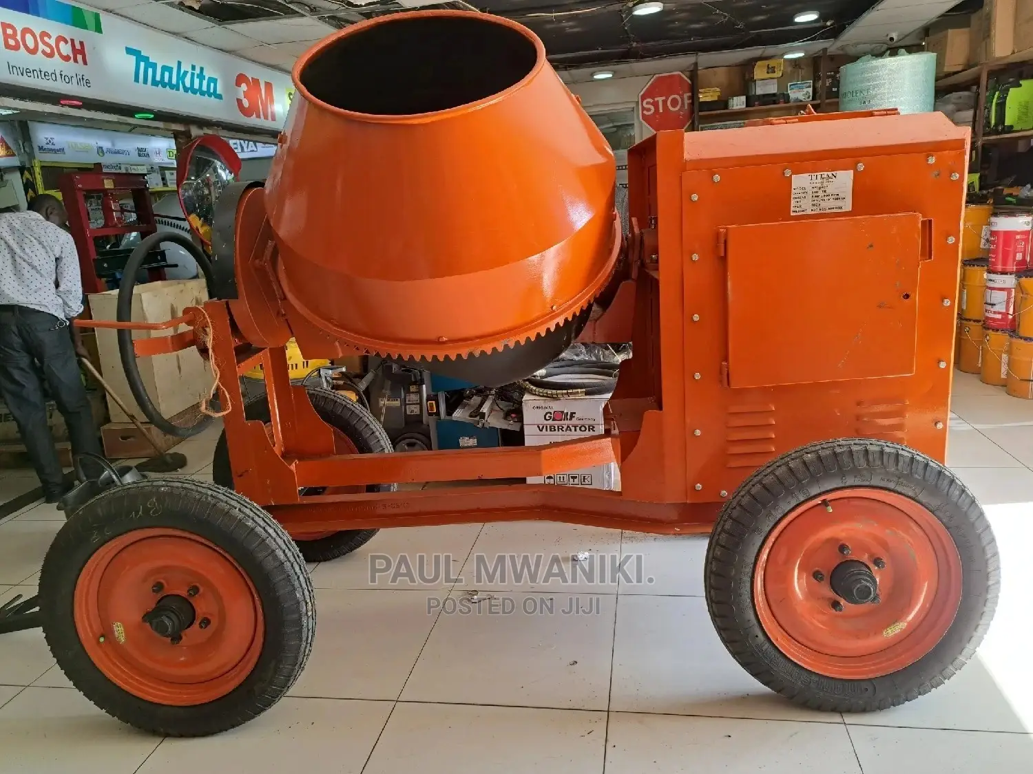 Concrete Mixer 500l- 8hp, 1500 Rpm Engine.