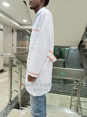 White Dustcoats With Orange Piping