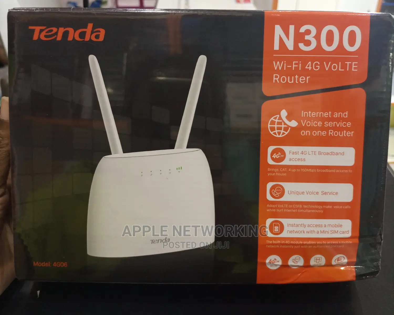 Tenda N300 Wi-Fi 4G Volte Router 4G06