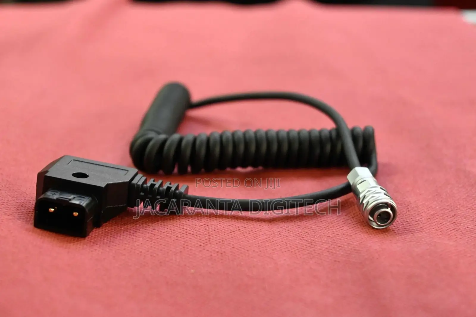 Coiled D-Tap to BMPCC Power Cable 1 Meter