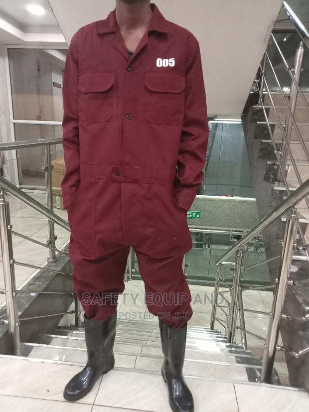 Maroon Plain Overalls - thumbnail 2