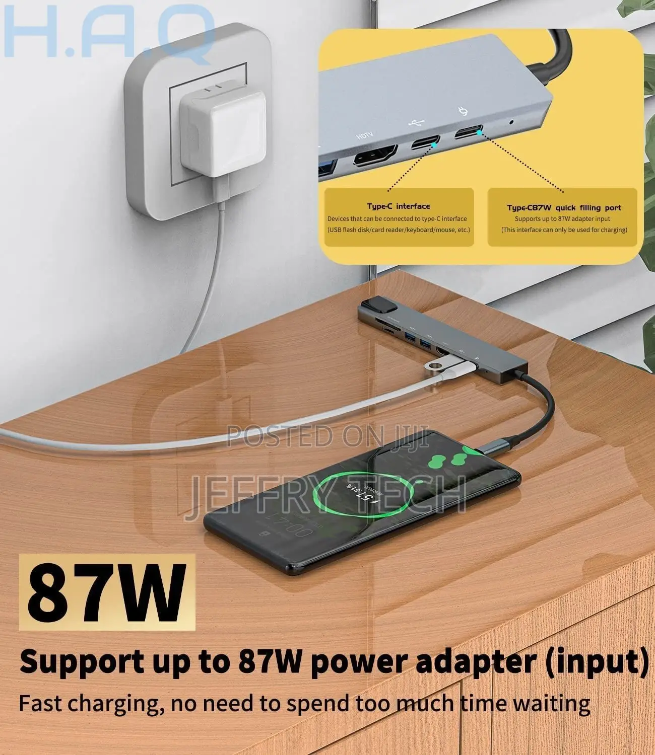 USB C to HDMI+Ethernet+USB A+Type-C+TF+SD Card Reade(8in1)Th