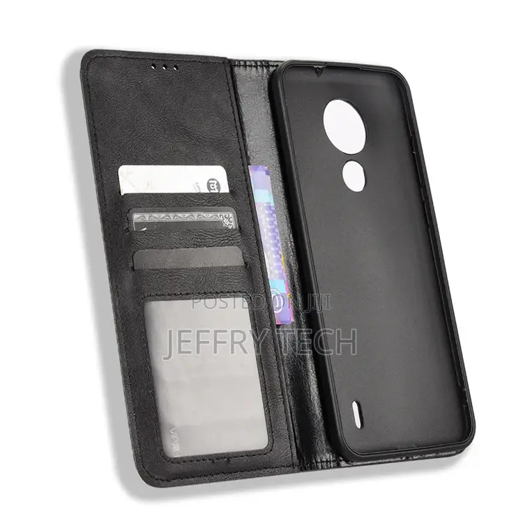 Nokia C21 Case Premium Leather Wallet Leather Flip Case For