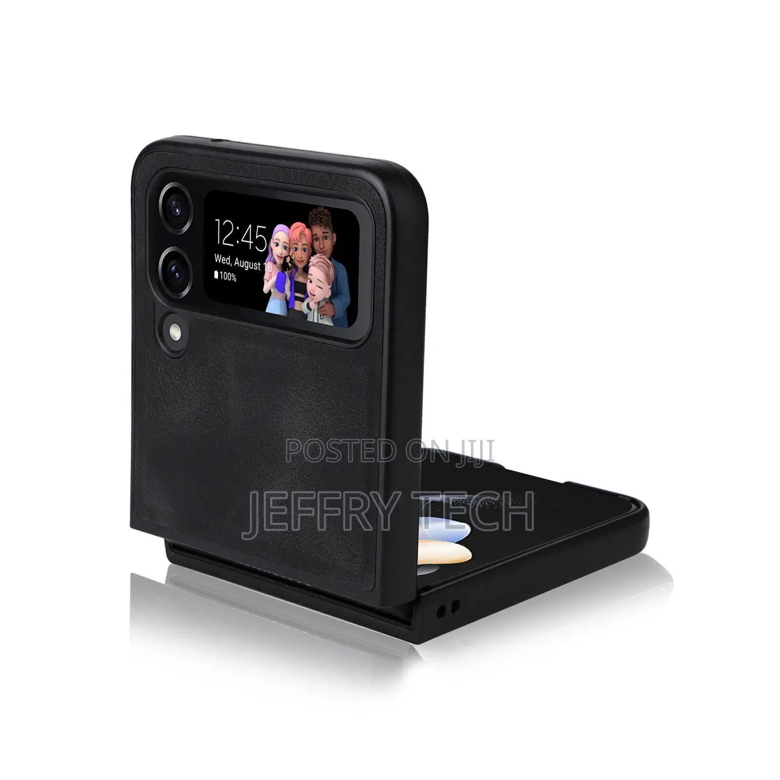 Samsung Galaxy Z Flip 4 3 5gleather Shockproof Flip Back Cas