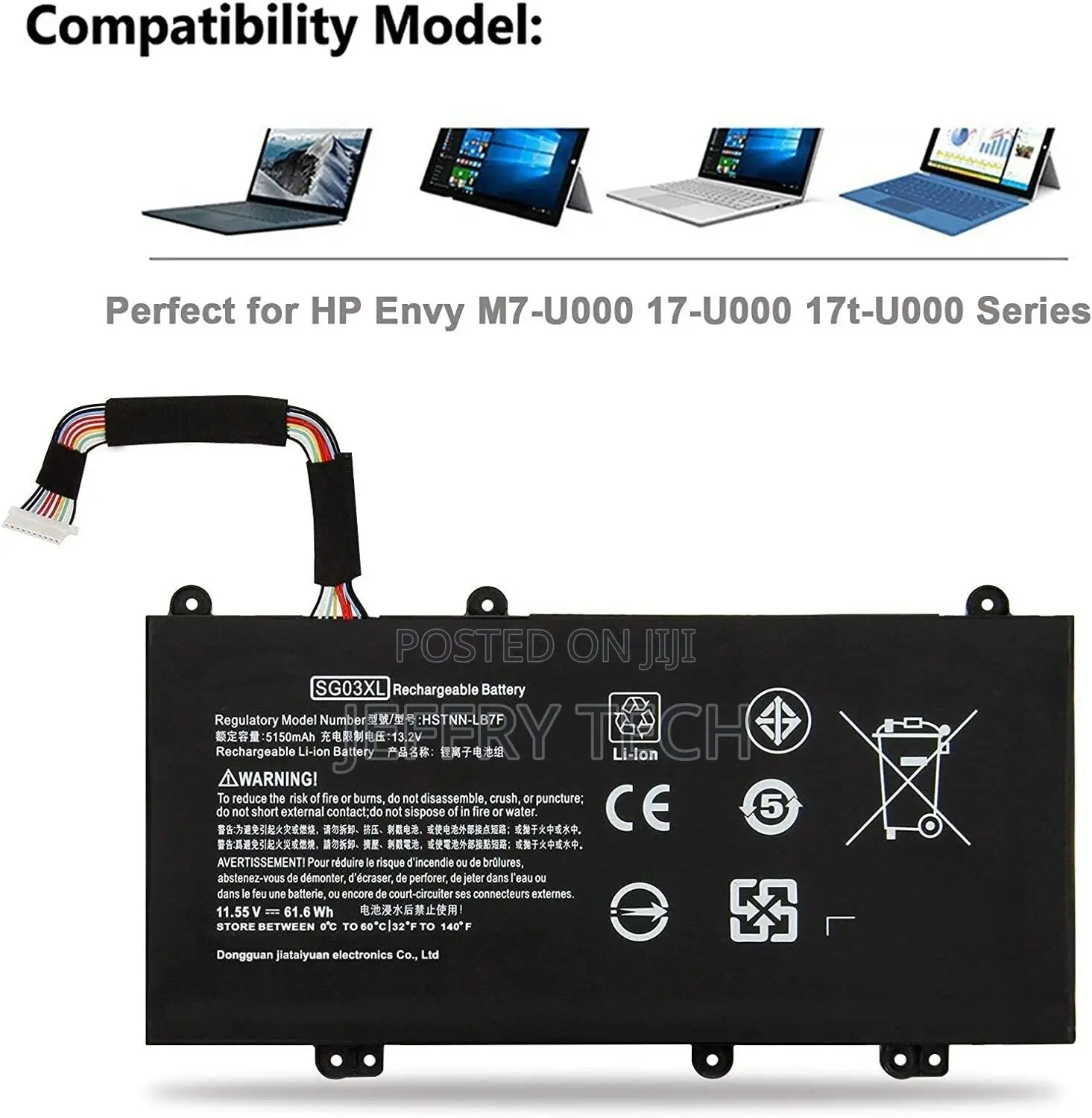 Sg03xl Battery for HP Envy M7 M7-U009dx 17t-U000 Cto 849048-