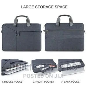 650D Waterproof Polyester Laptop Bag With SBS Zipper Leather
