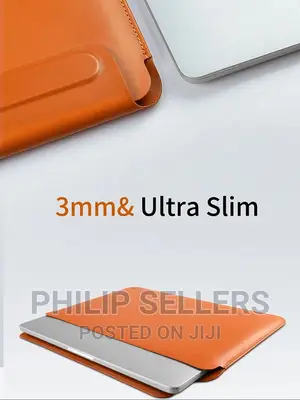 PU Leather Ultra-Slim Laptop Sleeve With Stand for Mabook 15