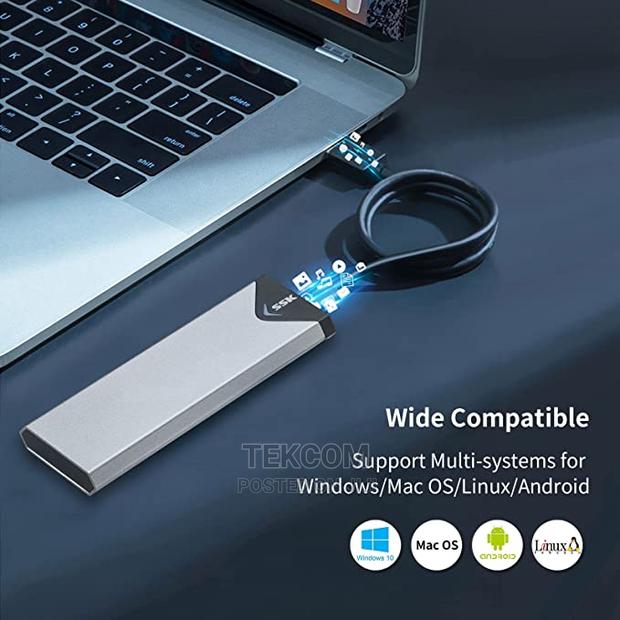 SSK M.2 NVME SSD Enclosure Adapter, USB 3.1/3.2 Gen 2 (10 Gb - main view