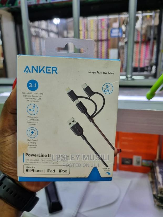 Anker Powerline II USB-A to 3 in 1 Charging Cable - thumbnail 3