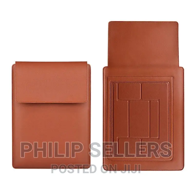 13 14 Inch Pu Leather Laptop Bag Sleeve Case With Stand F