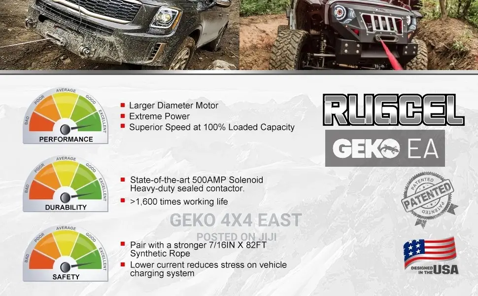 13500lbs 12vdc,Synthetic Rope, Electric Winch, Waterproof