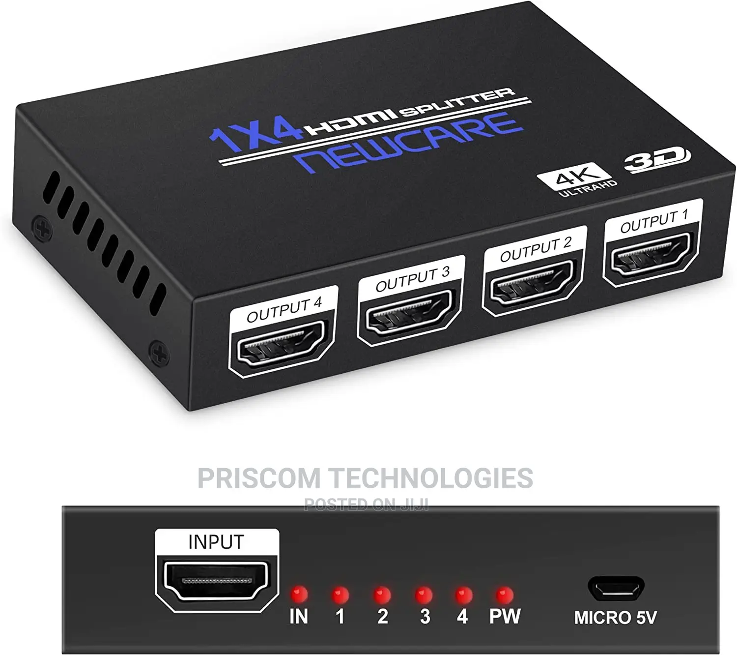 4 Way Hdmi Splitter Powered (1X4 Splitter)