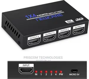 4 Way Hdmi Splitter Powered (1X4 Splitter)