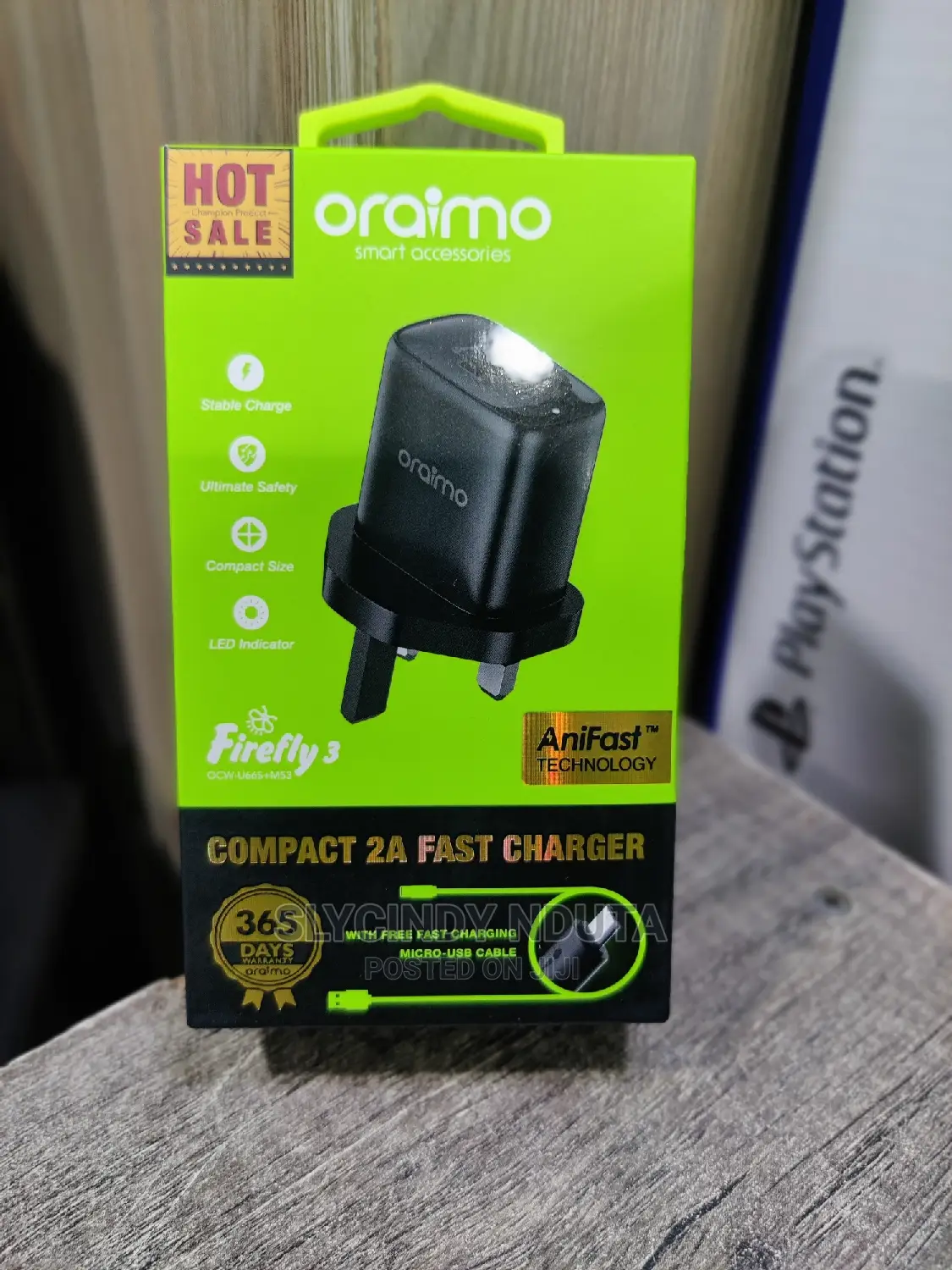 Oraimo Firefly 3(ocw-U66S+M53)Compact 2A Fast Charger