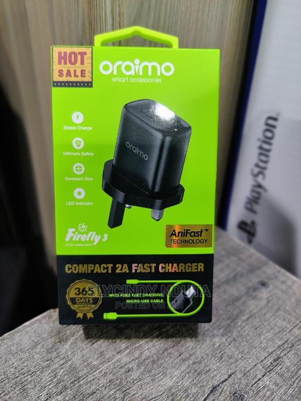 Oraimo Firefly 3(ocw-U66S+M53)Compact 2A Fast Charger - thumbnail 2