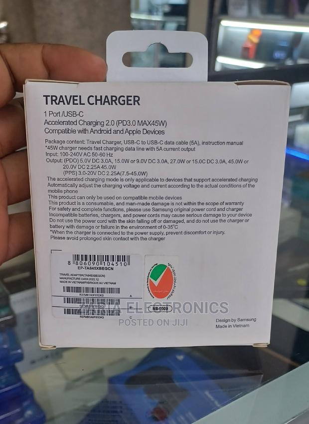 Original Samsung Charger 45watts +Type C Cable - thumbnail 2
