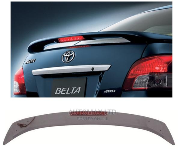 NSCP96: Toyota Belta, Unpainted Rear Boot Spoiler With Light