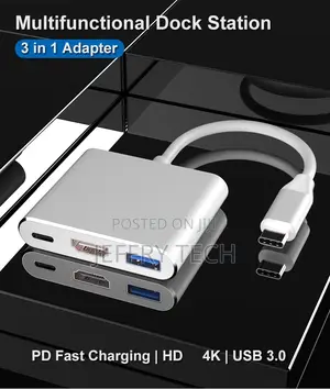 USBC3.0 3 in 1 HUB Type-C to Hdmi-Compatible USB 3.0 Docking