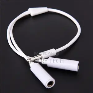 Y Splitter Cable 3.5 Mm 1 Male to 2 Dual Female Audio Cable