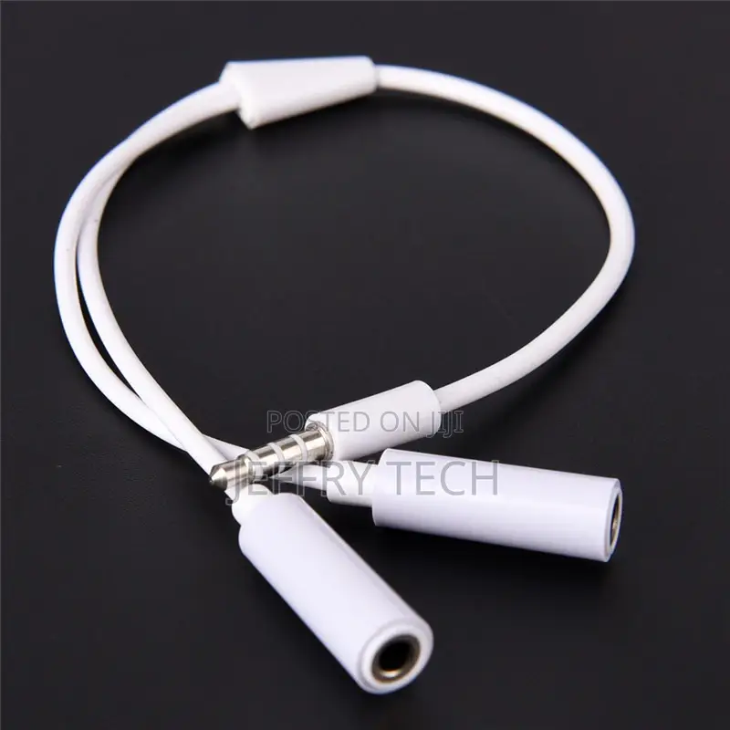 Y Splitter Cable 3.5 Mm 1 Male to 2 Dual Female Audio Cable