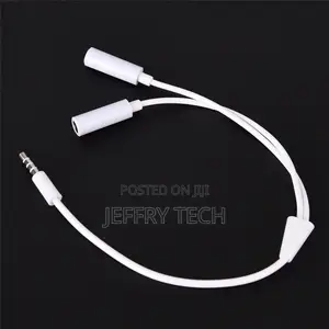 Y Splitter Cable 3.5 Mm 1 Male to 2 Dual Female Audio Cable
