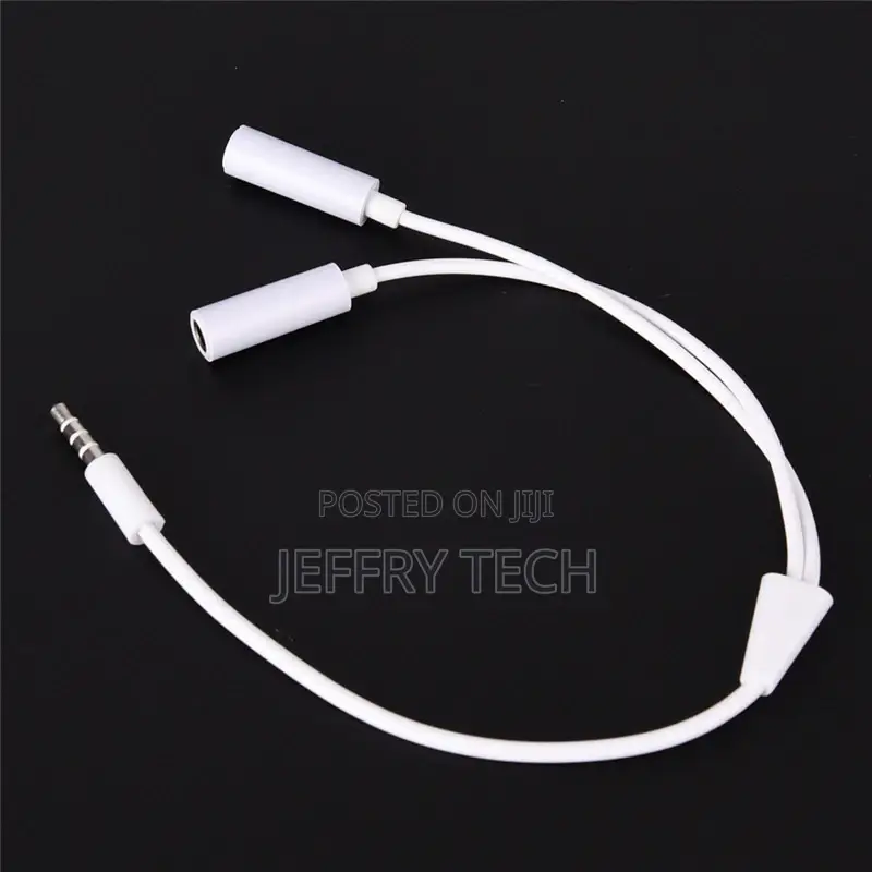 Y Splitter Cable 3.5 Mm 1 Male to 2 Dual Female Audio Cable