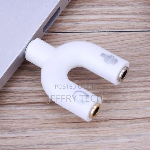 U Type Adapter Dual 3.5 MM Headphone Plug Audio Cables Split