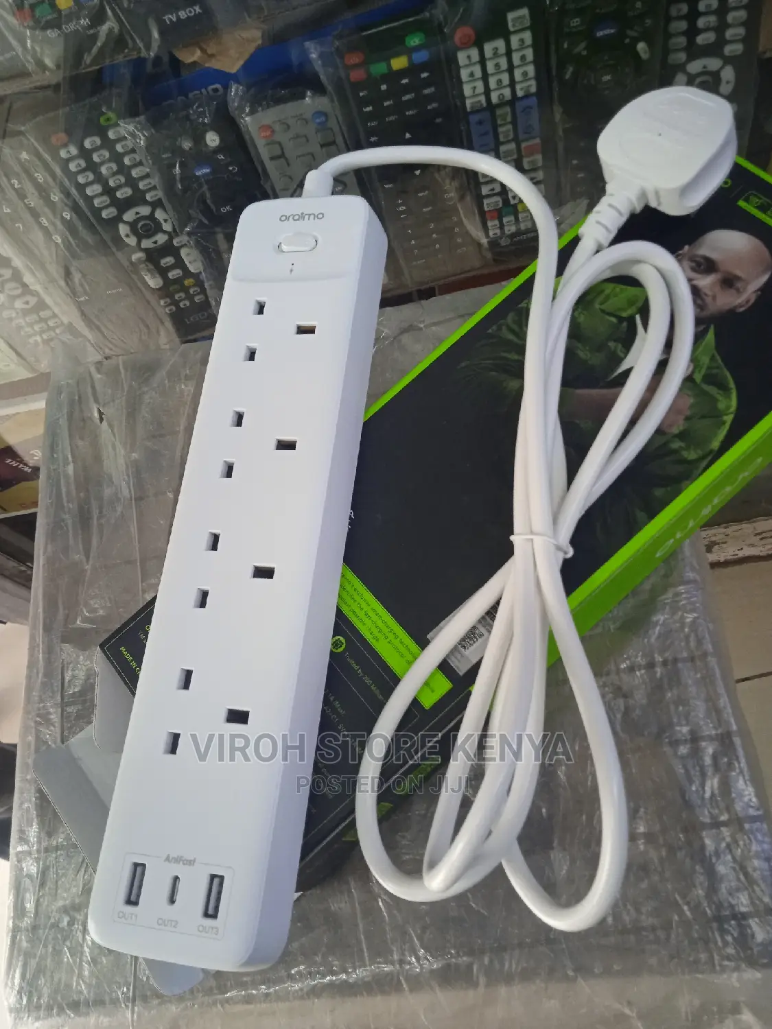 Oraimo Extension Cable Socket Extension With 2usb Ports