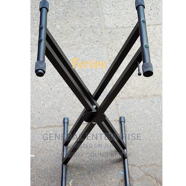 Metallic Heavy Duty Keyboard Stand - main view