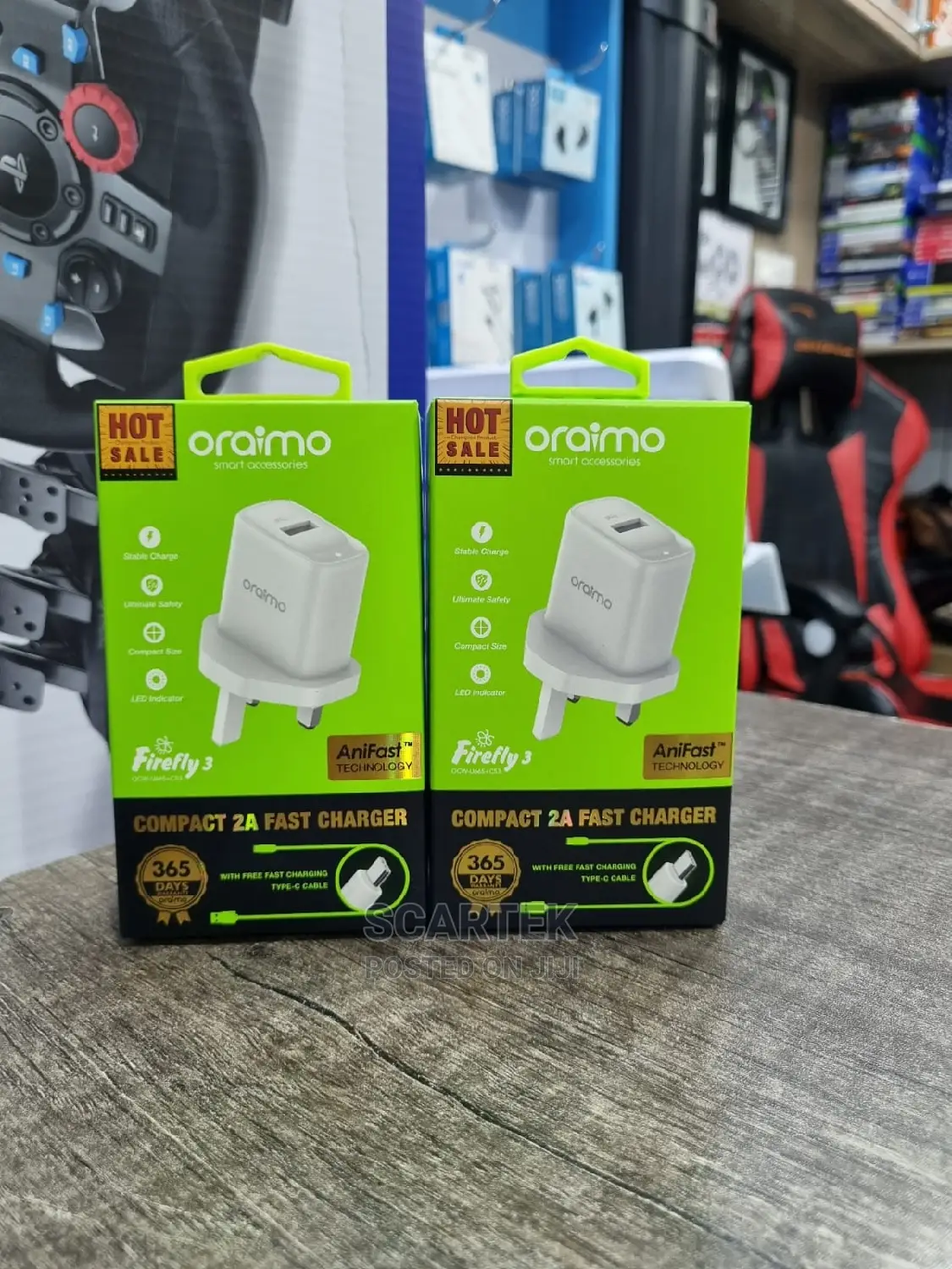 Oraimo Firefly 3 Compact 2A Fast Charger for Type C Cable