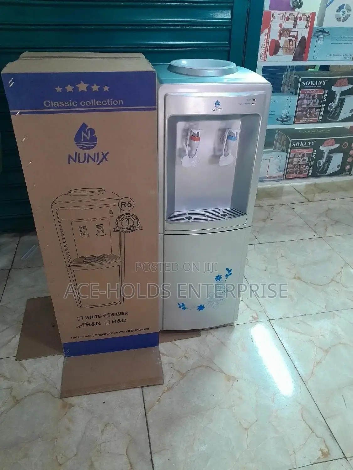 Silver R5c-S Nunix Hot and Cold Water Dispenser