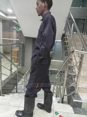 Navy Blue Cargo Overalls/ Twill Material - thumbnail 2