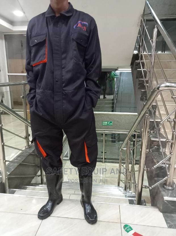 Navy Blue Cargo Overalls/ Twill Material - thumbnail 3