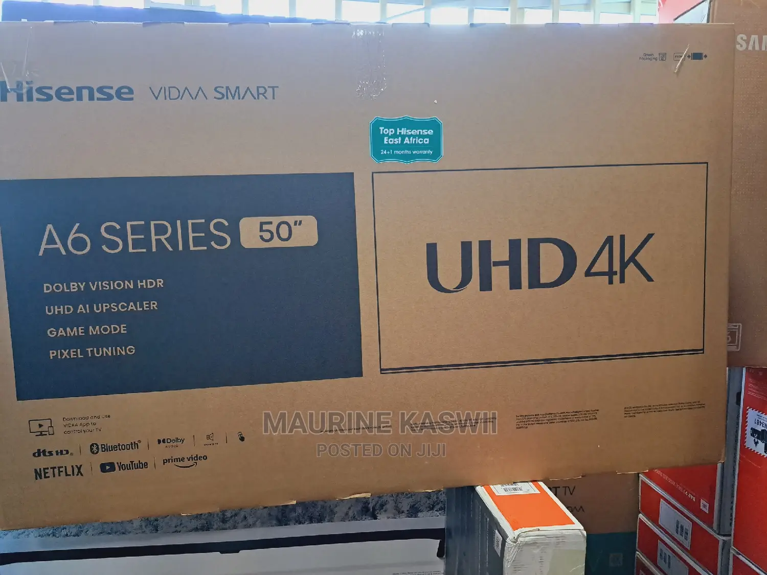 Hisense 50'' Frameless Ultra Hd Smart, Netflix, 50a6hken