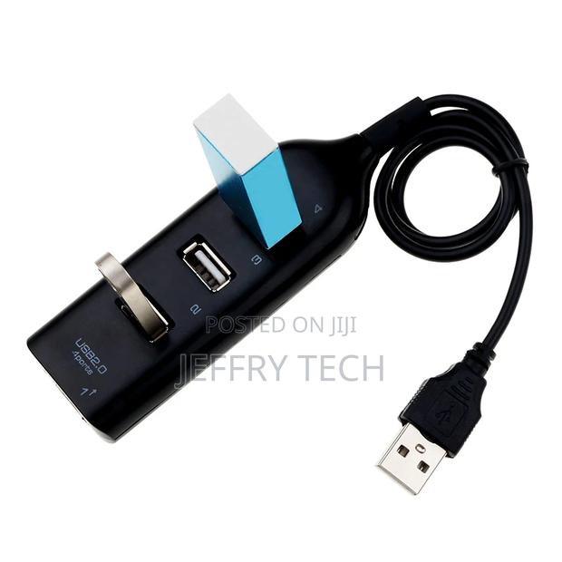 USB Hub 4 Port USB 2.0 Hub With Cable Mini Hub Socket Patter - thumbnail 3