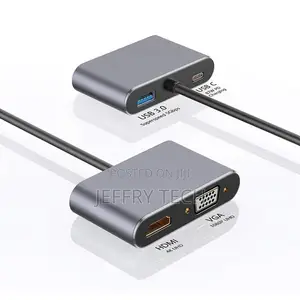 5 in 1 USB 3.0 Hub VGA Laptop Adapter PD Charge 5 Ports 