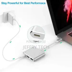 USB C Hub to HDTV USB 3.0 Type C Dock Station for Macboo