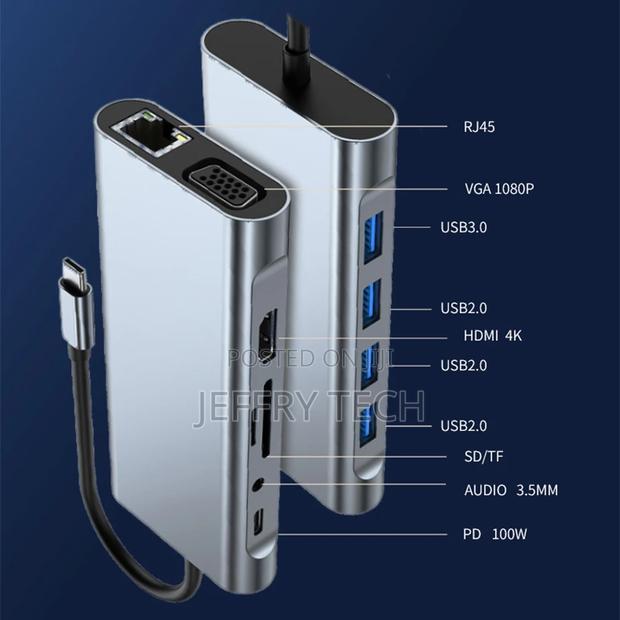 USB C Hub Multiport Adapter 11 in 1 Type Docking Station