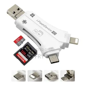 4 in 1 I Flash Drive USB Micro SD TF Card Reader Adapter Dat