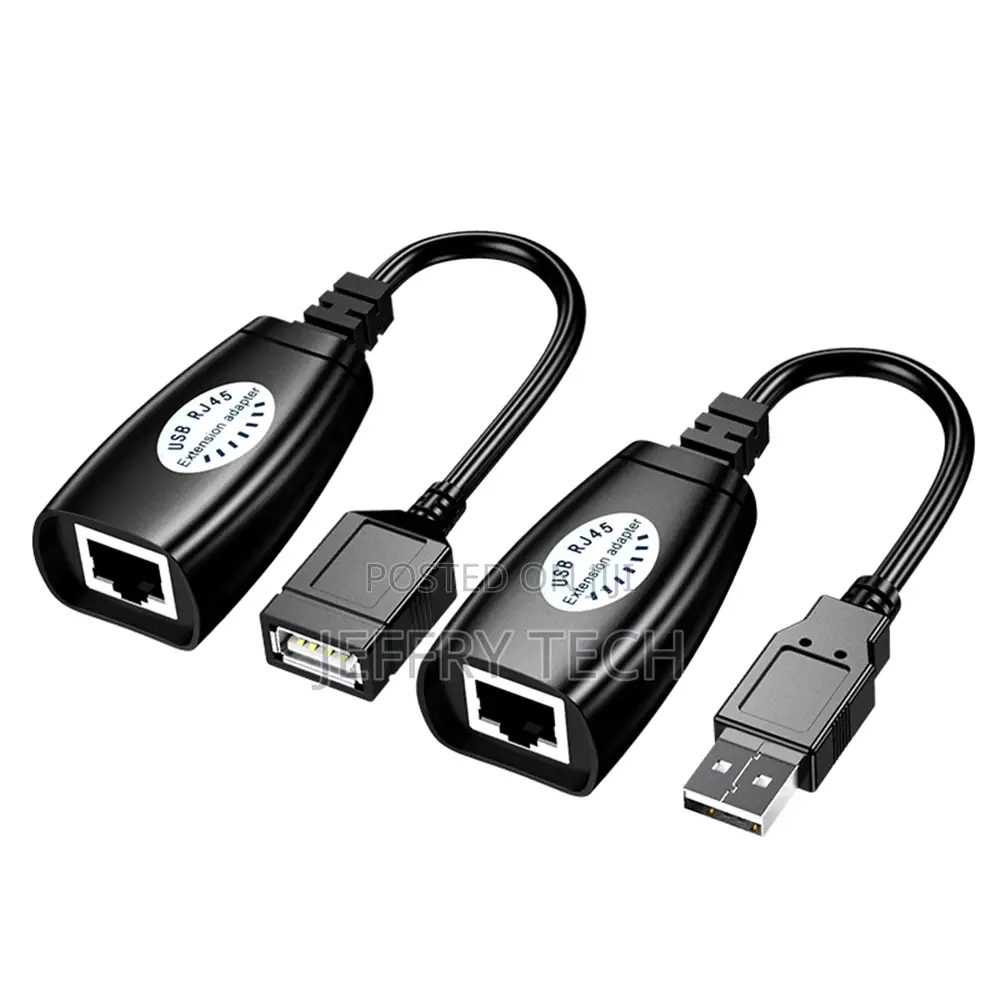 RJ45 USB 2.0 Extension Adapter RJ45 Lan Network Ethernet Rep